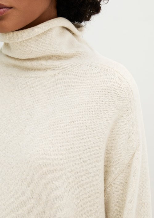 Regular-Fit Knit Sweater — Light Stone Melange