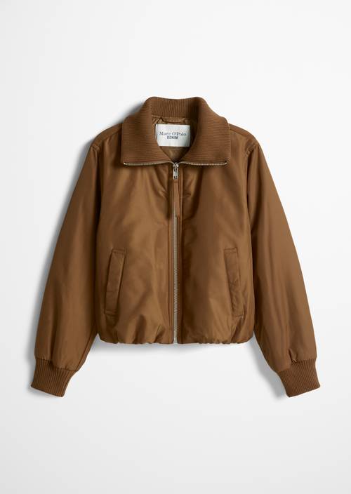 Cropped Bubble Jacket Old Copper in isolated view without model