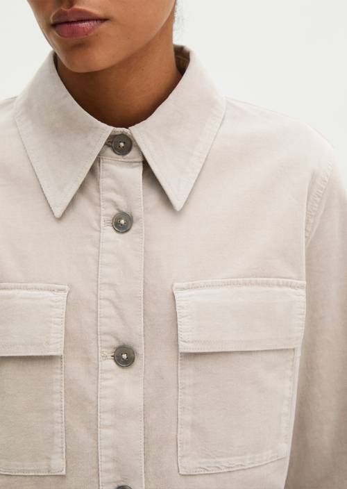 Cord-Overshirt regular Chalky Mauve in Detailansicht