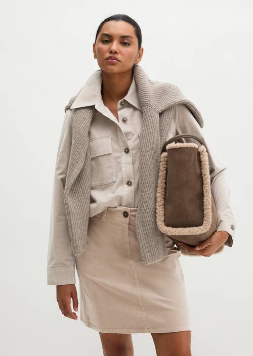 Cord-Overshirt regular Chalky Mauve in Frontalansicht