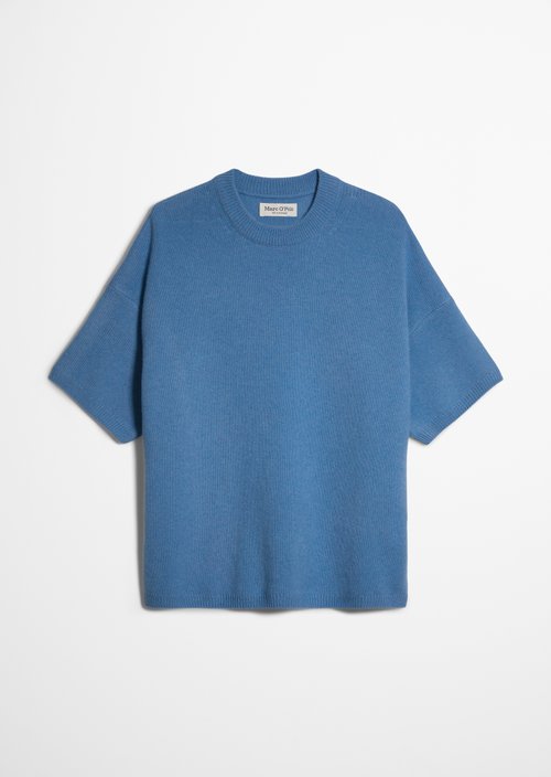 Loose-fitting short-sleeve sweater — Clear Blue