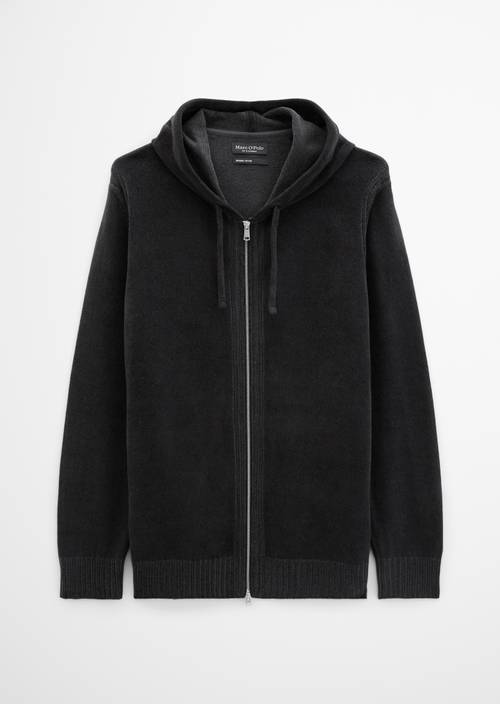 Regular-Fit Chenille Cardigan Broken Graphite in isolated view without model
