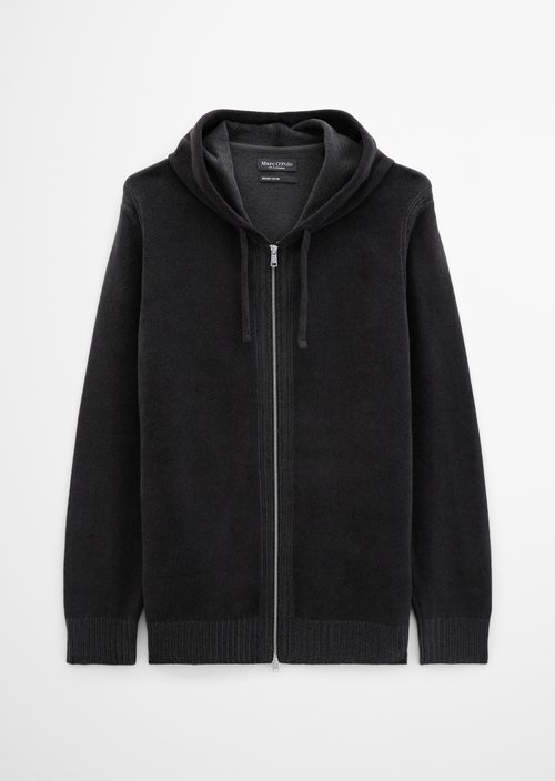 Regular-Fit Chenille Cardigan — Broken Graphite