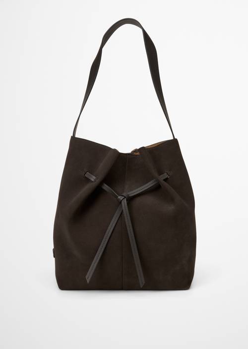Hobo Bag Burnt Coffee in front view