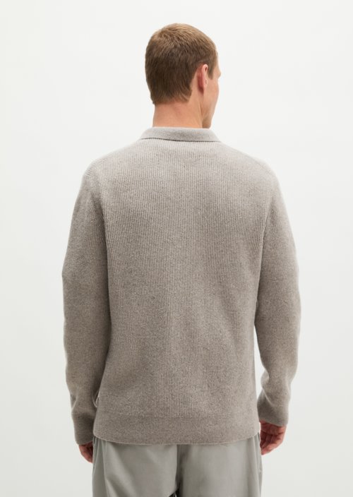 Regular-Fit Polo Sweater — Driftwood Haze