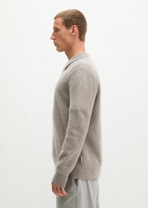 Regular-Fit Polo Sweater — Driftwood Haze
