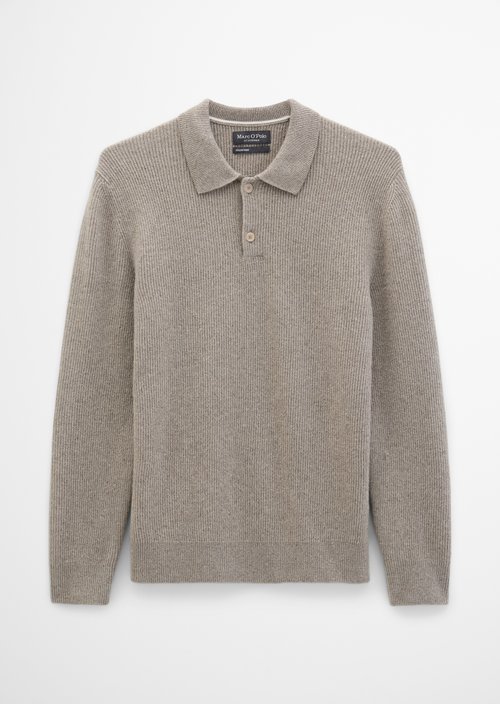 Regular-Fit Polo Sweater — Driftwood Haze