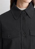 Overshirt boxy shaped made from an organic cotton/lyocell