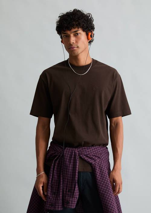 T-shirt ample Chocolate Brown en vue de face