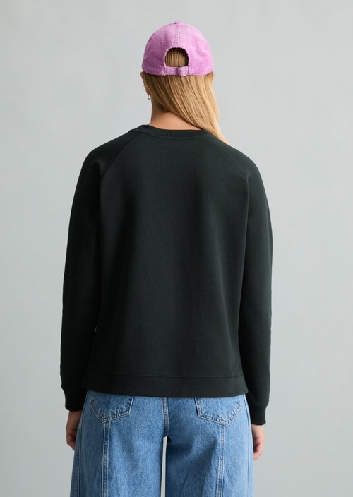 Relaxed-Fit Sweatshirt — Black