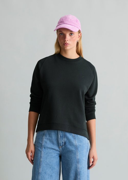 Relaxed-Fit Sweatshirt — Black