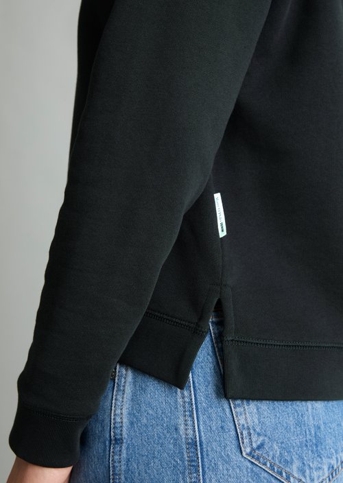 Relaxed-Fit Sweatshirt — Black