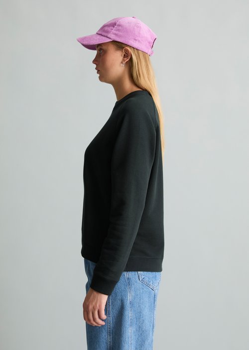 Relaxed-Fit Sweatshirt — Black
