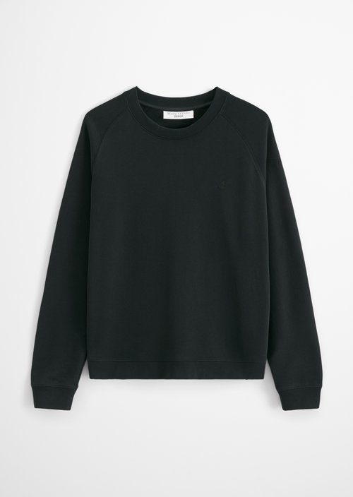 Relaxed-Fit Sweatshirt — Black