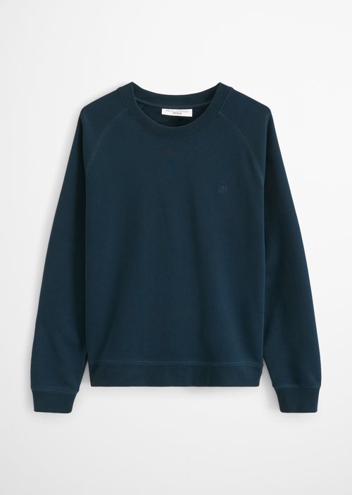 Relaxed-Fit Sweatshirt — Navy Teal