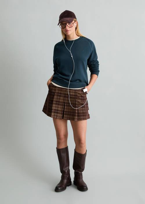Sweatshirt relaxed Navy Teal in Frontalansicht