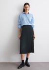 Marc O'Polo Plissée-Rock, Damen, deep blü sea, 32, 100% Polyester