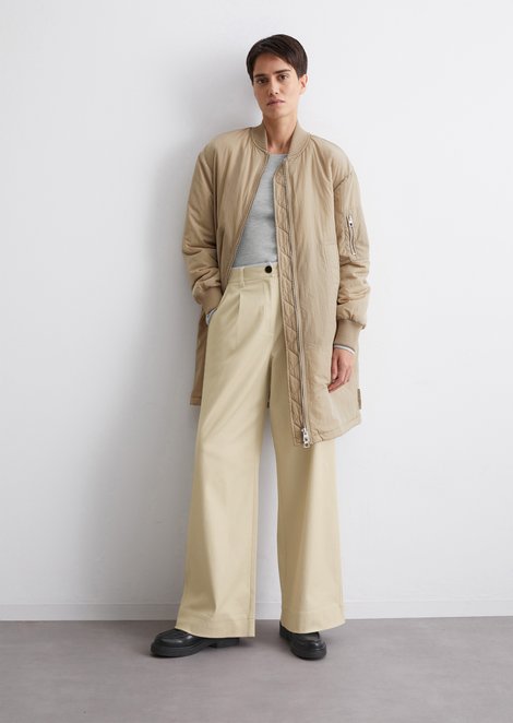 Marc O'Polo Blouson mantel regular, Dames, beige, 34, 100% Polyamide