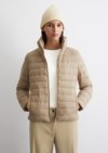 Marc O'Polo Leichte Steppjacke fitted, Damen, beige, Gr. 32, 100% Polyamid