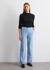 Pants, wide leg, medium waist, full made from an organic