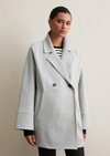 Marc O'Polo Jerseymantel loose, Damen, grau, Gr. l, 75% Baumwolle, 20% Polyester, 5% Elasthan