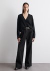 Marc O'Polo Kaschmir-Cardigan oversize cropped, Damen, blau, Gr. m, 100% Kaschmir