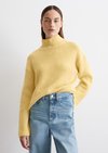 Marc O'Polo DfC Turtleneck-Strickpullover loose, Damen, gelb, Gr. s, 100% Baumwolle