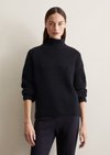 Marc O'Polo DfC Turtleneck-Strickpullover loose, Damen, blau, Gr. xxl, 100% Baumwolle