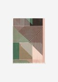 Scarf with all-over print with TENCEL™ Lyocell - green