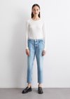 Marc O'Polo Jeans Model Iva boyfriend cropped, Damen, blau, Gr. 28/30, 79% Baumwolle, 20% Viskose, 1% Elasthan