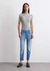 Marc O'Polo Jeans Model Theda boyfriend cropped, Damen, blau, Gr. 29/32, 92% Baumwolle, 6% Elastomultiester, 2% Elasthan