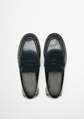 Loafer made from thinned cowhide - blue | Loafers | MARC O'POLO