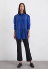 Oversized blouse made from TENCEL™ Lyocell mix - blue | Long Oversized blouse made from TENCEL™ Lyocell mix - blue | Long