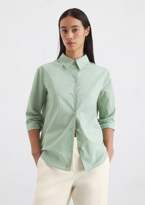 Marc O'Polo A-vorm blouse, Dames, groen, 34, 100% Katoen