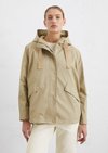Marc O'Polo Jacke im Cape-Stil relaxed, Damen, beige, Gr. 38, 100% Baumwolle