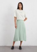 Satin skirt relaxed made from flowing viscose stretch