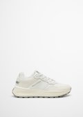 Sneakers gemaakt van gerecycled leer en polyester - wit | Sneakers | MARC O' POLO