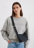 Crossbody pouch made from recycled quality - blue