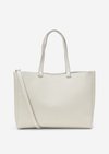 Marc O'Polo 3-in-1 Shopper medium, Damen, weiss, Gr., 100% Leder (Rind)