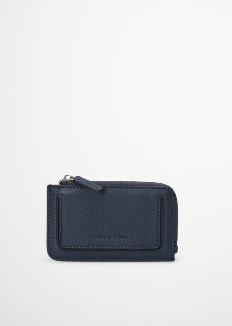 Marc O'Polo Rits portemonnee klein, Dames, blauw, , 100% Leer (Koe)