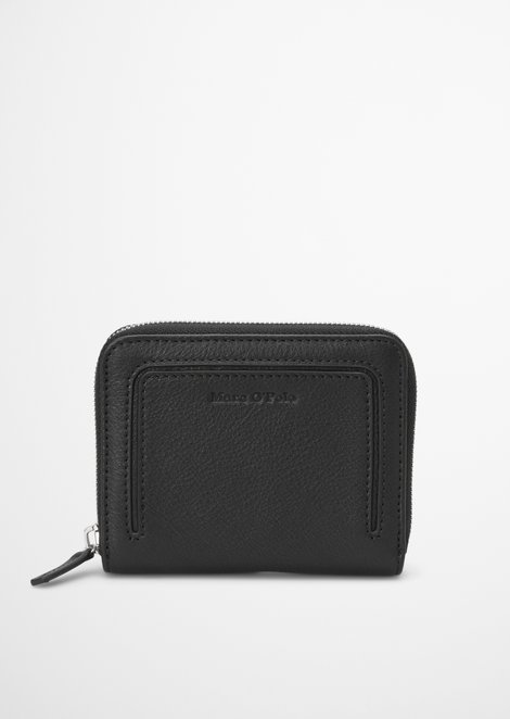 Marc O'Polo Ritssluiting portemonnee medium, Dames, zwart, , 100% Leer (Koe)