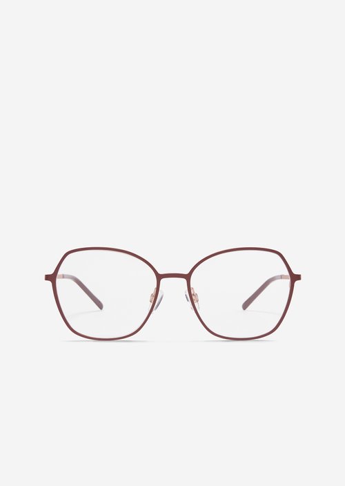 Damen-Brille — bordeaux matt / roségold