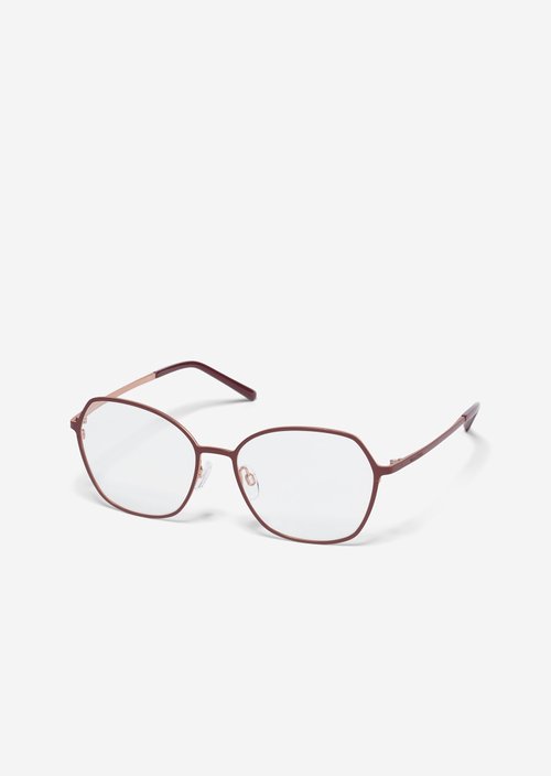 Damen-Brille — bordeaux matt / roségold