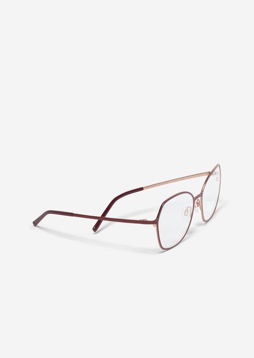 Damen-Brille — bordeaux matt / roségold