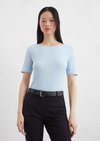 Marc O'Polo DfC T-Shirt regular, women, smooth sky, Xxl, 100% Baumwolle