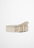 【Martine rose】ホワイト ベルト メタルバックル Belt with robust metal buckle - rose | Belts | MARC O'POLO
