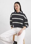 Marc O'Polo Gestreepte hoodie relaxed, Dames, blauw, Xxs, 100% Katoen