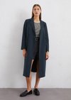 Marc O'Polo Jersey-Blazermantel regular, Damen, blau, Gr. 40, 52% Baumwolle, 40% Polyamid, 8% Elasthan