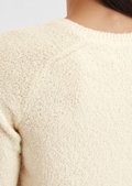 Bouclé sweater slim made from an organic cotton blend
