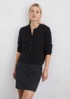 Marc O'Polo Bouclé-Cardigan slim, Damen, blau, Gr. s, 78% Baumwolle, 22% Polyamid